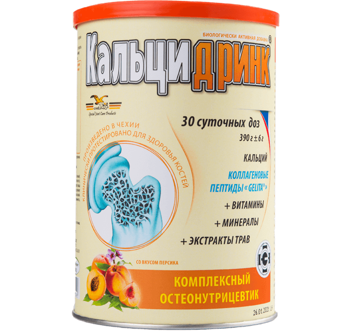 Банка препарата Кальцидринк в порошке для костей и суставов